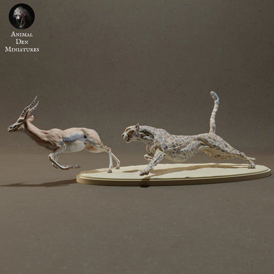 Cheetah hunting - white ready to paint