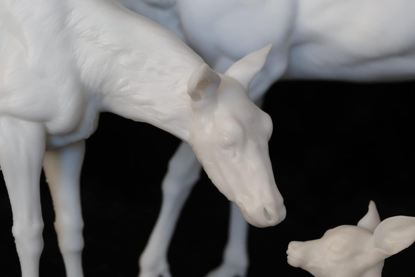 Red deer set of 3 - white ready to paint