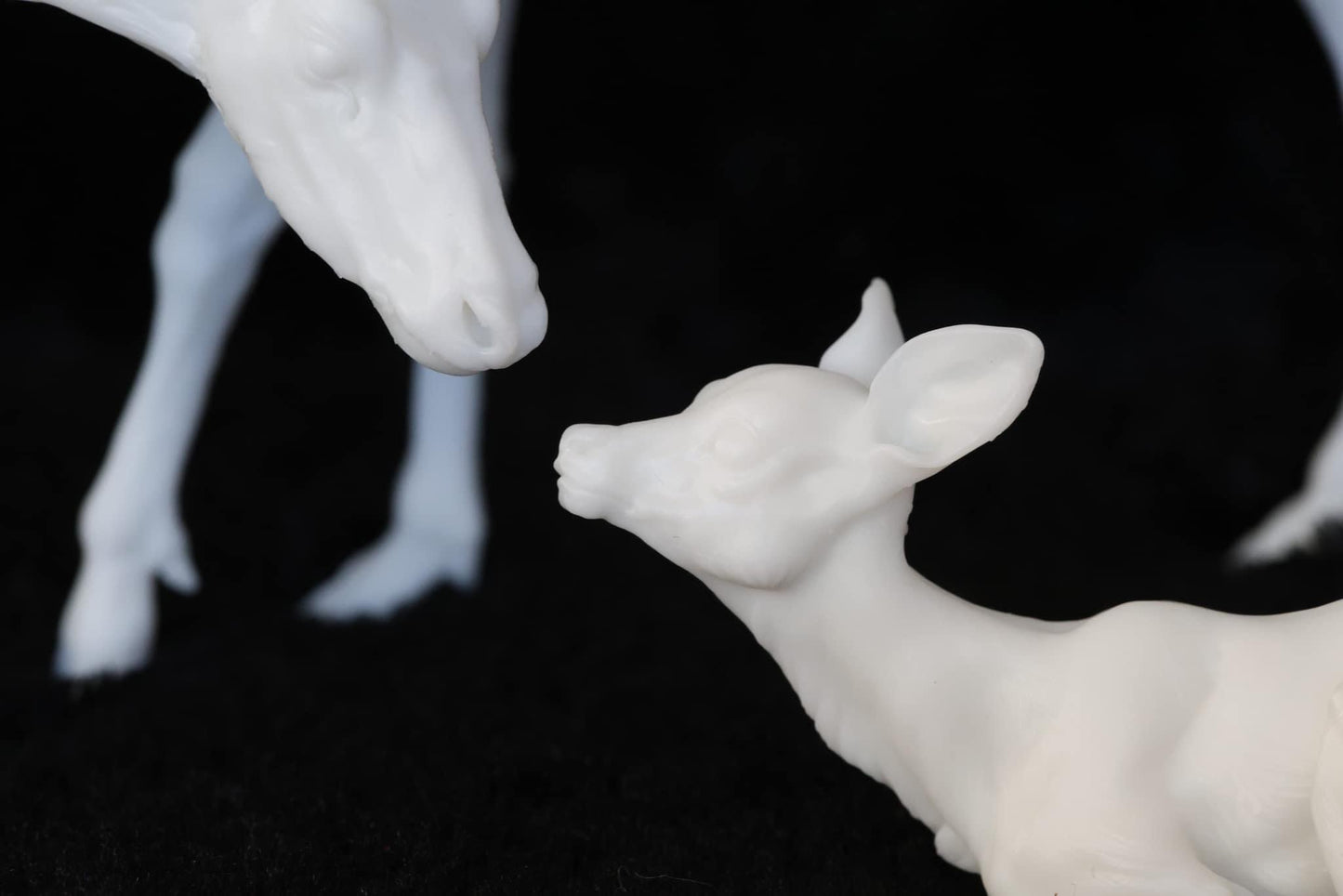 Red deer set of 3 - white ready to paint