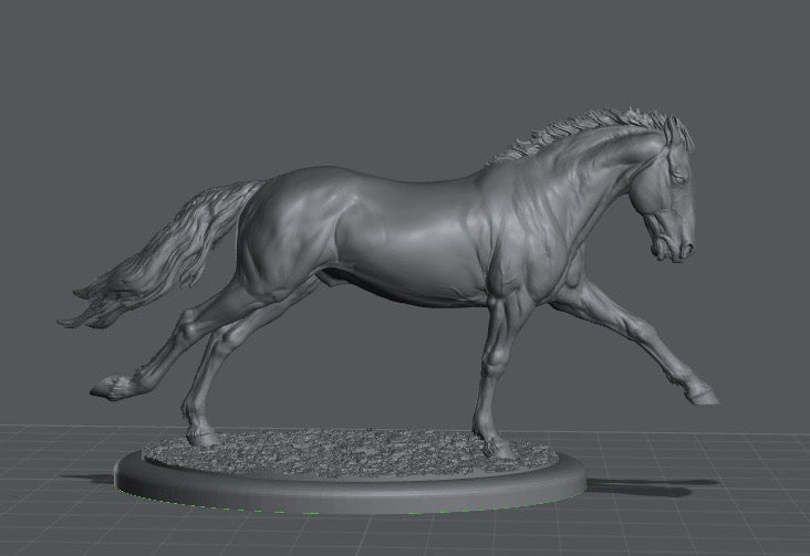 Renegade running stallion - White resin ready to paint - Pre - Order