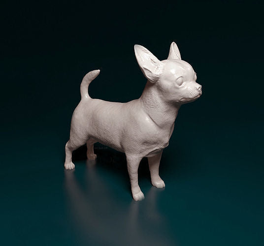 Smooth Chihuahua- white ready to paint