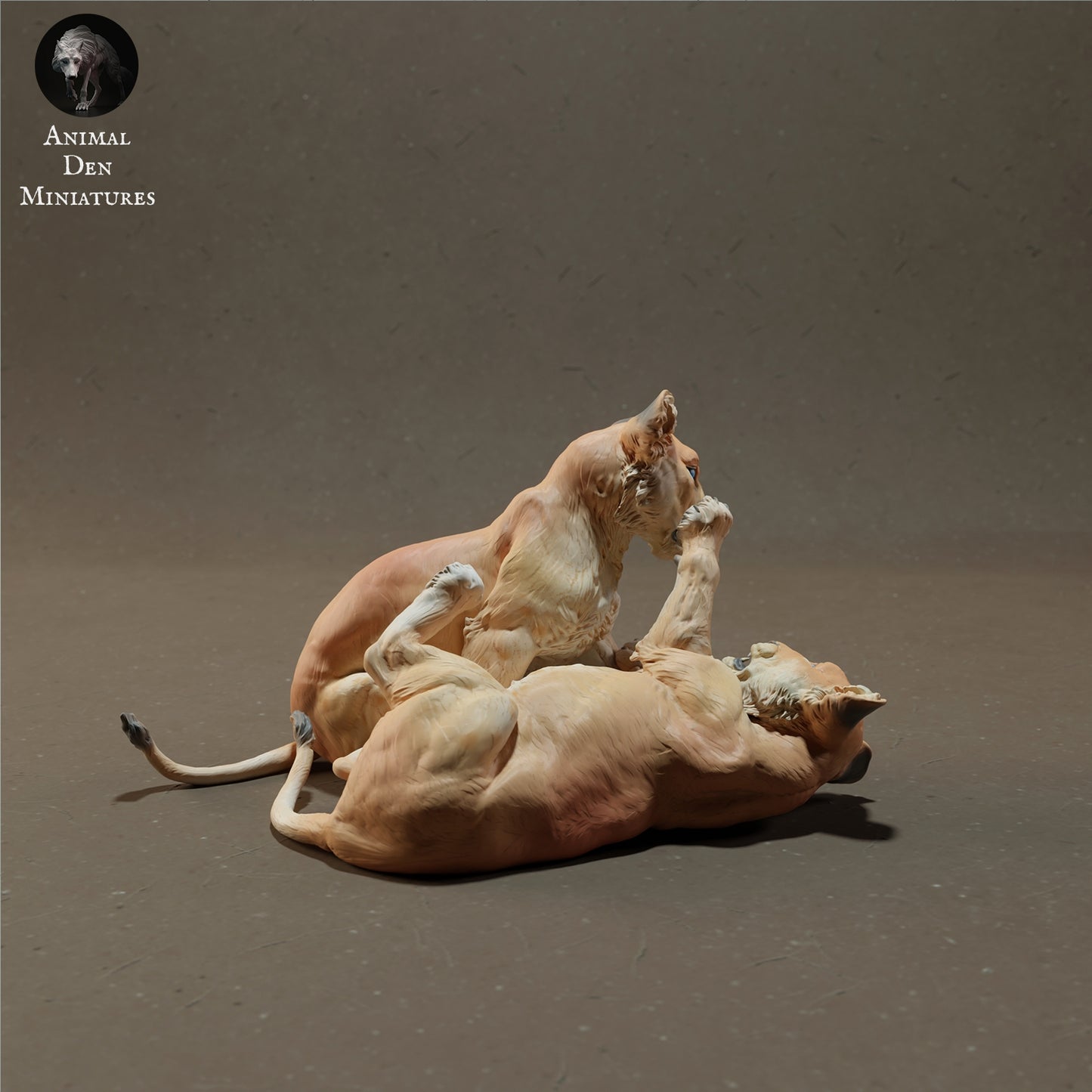 Lion cubs - white ready to paint