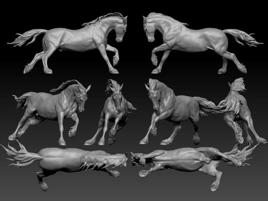 Welsh cob stallion Rio - White resin ready to prep / paint  LTD EDITION - Pre - Order