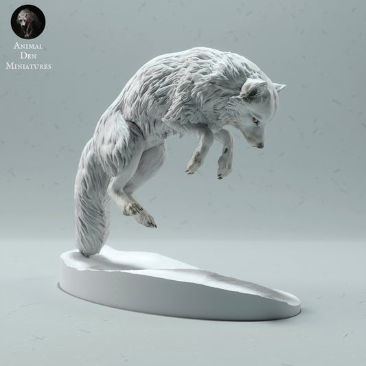 Arctic Hunting fox - white ready to paint