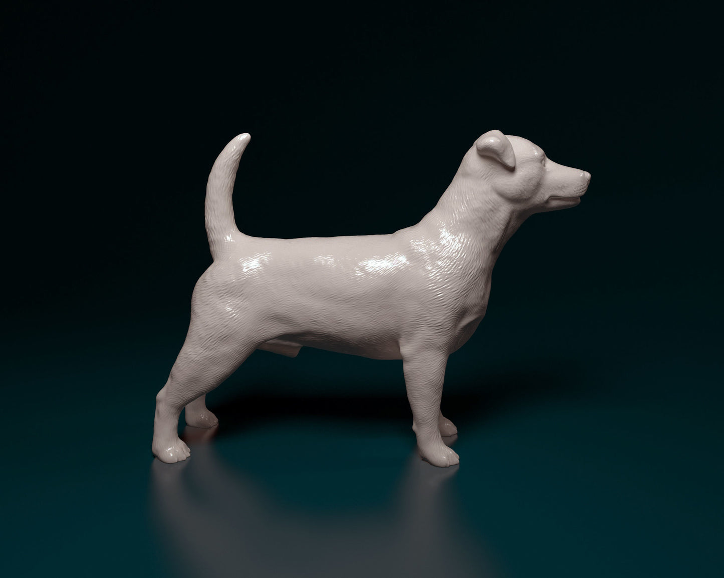 Jack Russell terrier - Ear options - white ready to paint