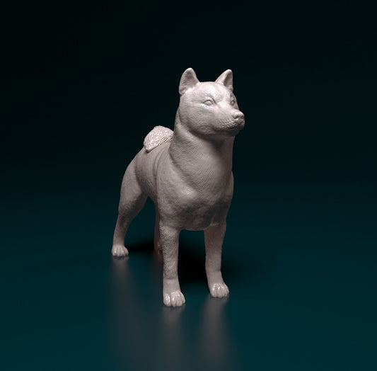 Shiba Inu resin -  white ready to paint