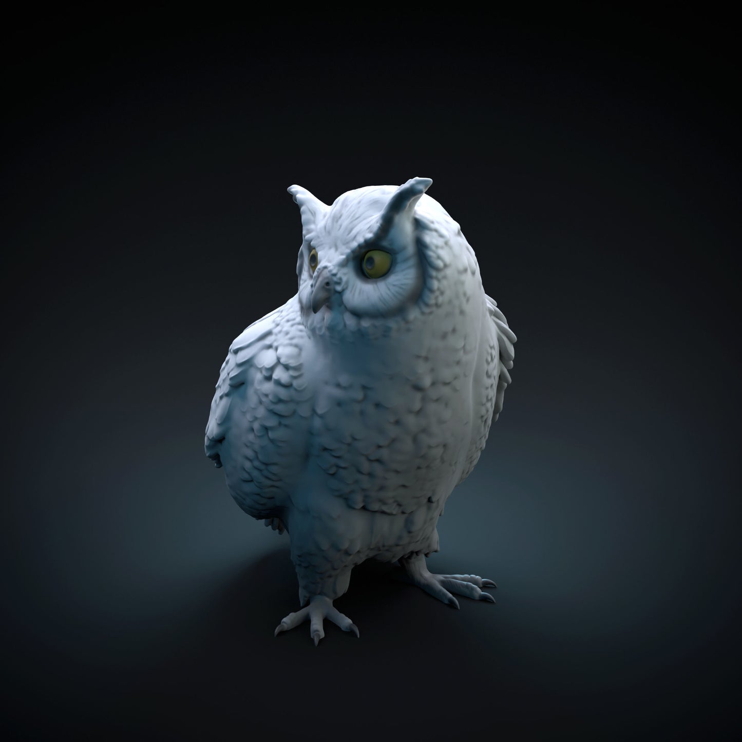Eagle owl - White ready to paint