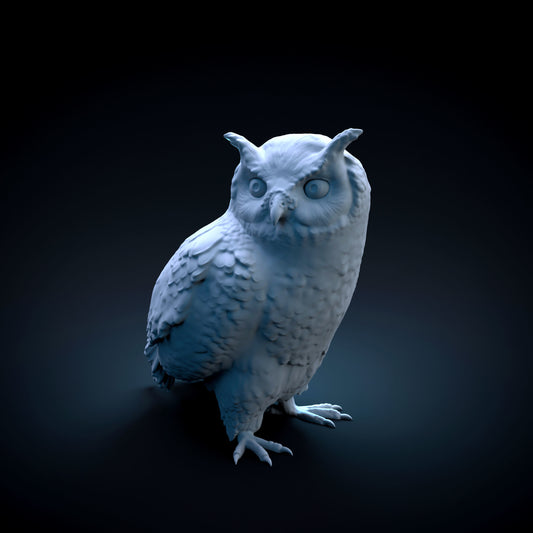 Eagle owl - White ready to paint