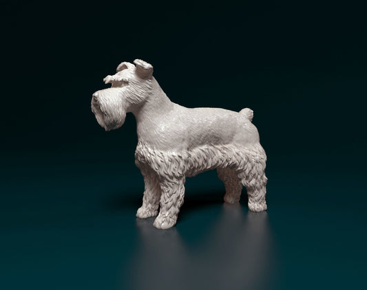 Miniature Schnauzer - white ready to paint